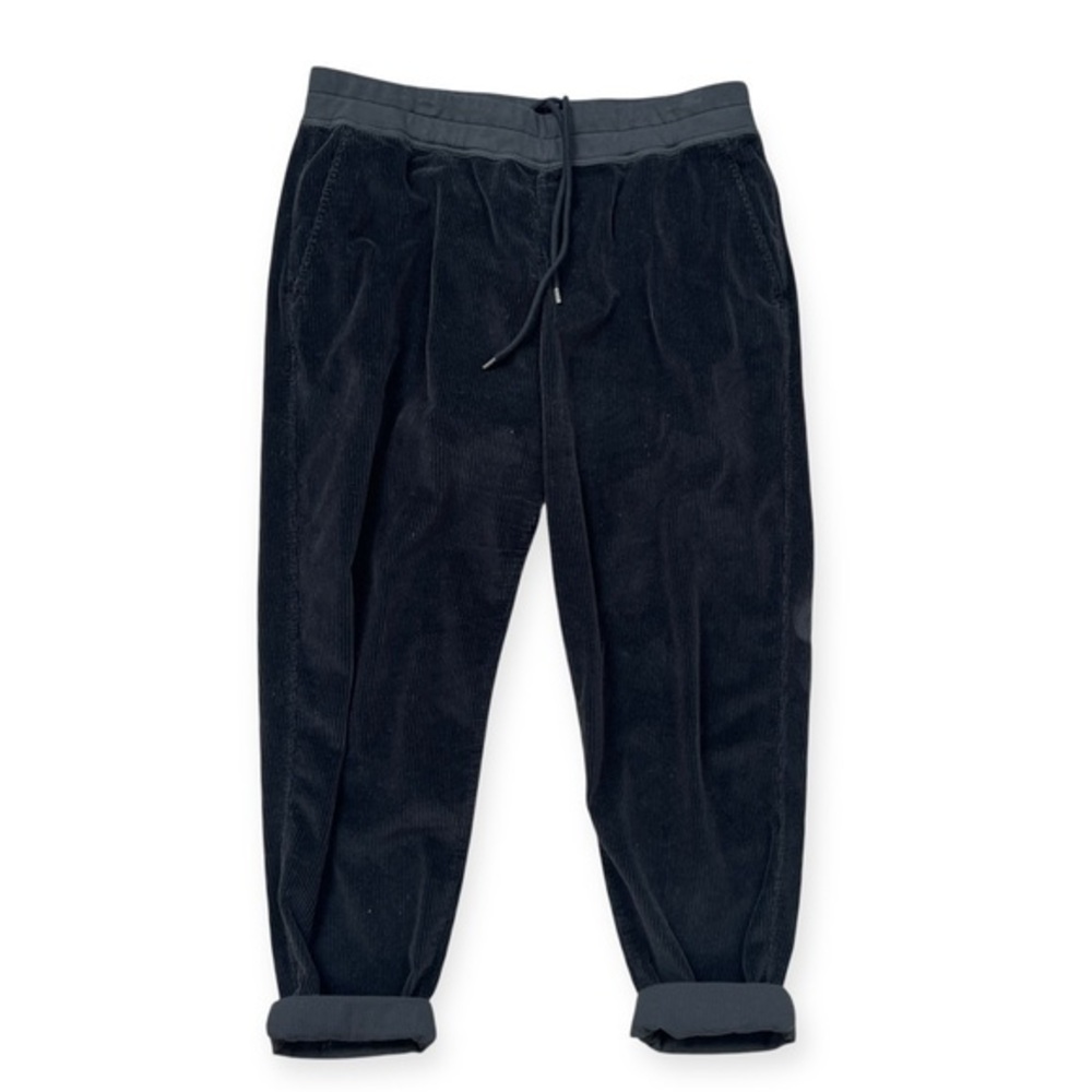 James Perse Relaxed Fit Corduroy Pants Oversized Casual Luxe Black Sz‎ 3 / Large